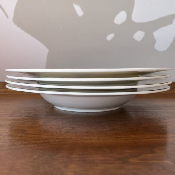 4 Villeroy & Boch Heinrich Ars Vivendi Flat Rim Soup Bowls Bone China W. Germany - Picture 6 of 10